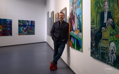 Pedro Gaztañaga ha inaugurado en Bastero su nueva exposición de retratos vibrantes y personales