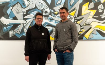 El comprometido artista iF Matxikote exhibe sus coloridos lienzos de gran formato en Bastero